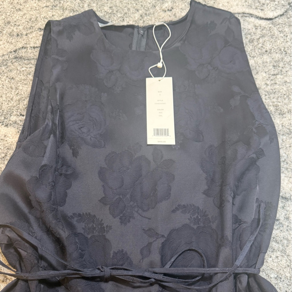 Vince Asymmetrical Midnight Blue Dress with Belt - Picture 10 of 16